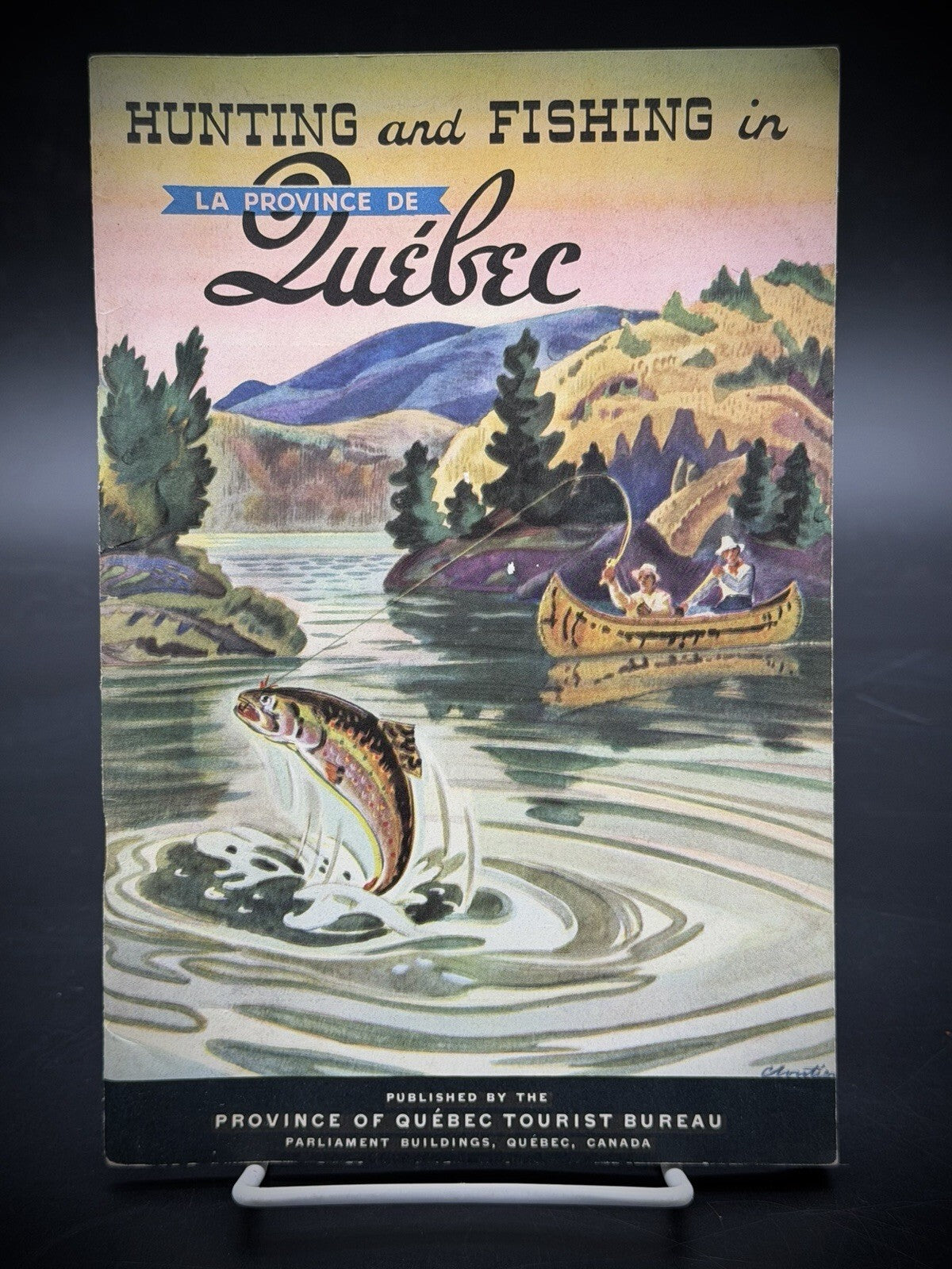 1940 Hunting and Fishing in la province de Québec - Vintage Tourism Booklet