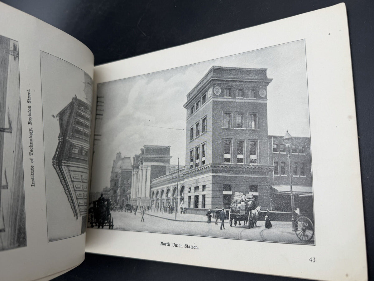 1904 150 Glimpses of Boston Photo Book Souvenir Cambridge Lexington Station