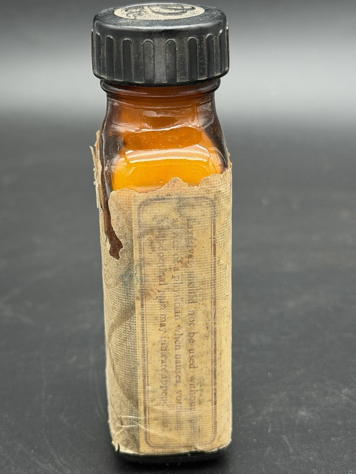 Antique Parke Davis Cascara Sagrada Extract 3 Grains Amber Glass Medicine Bottle