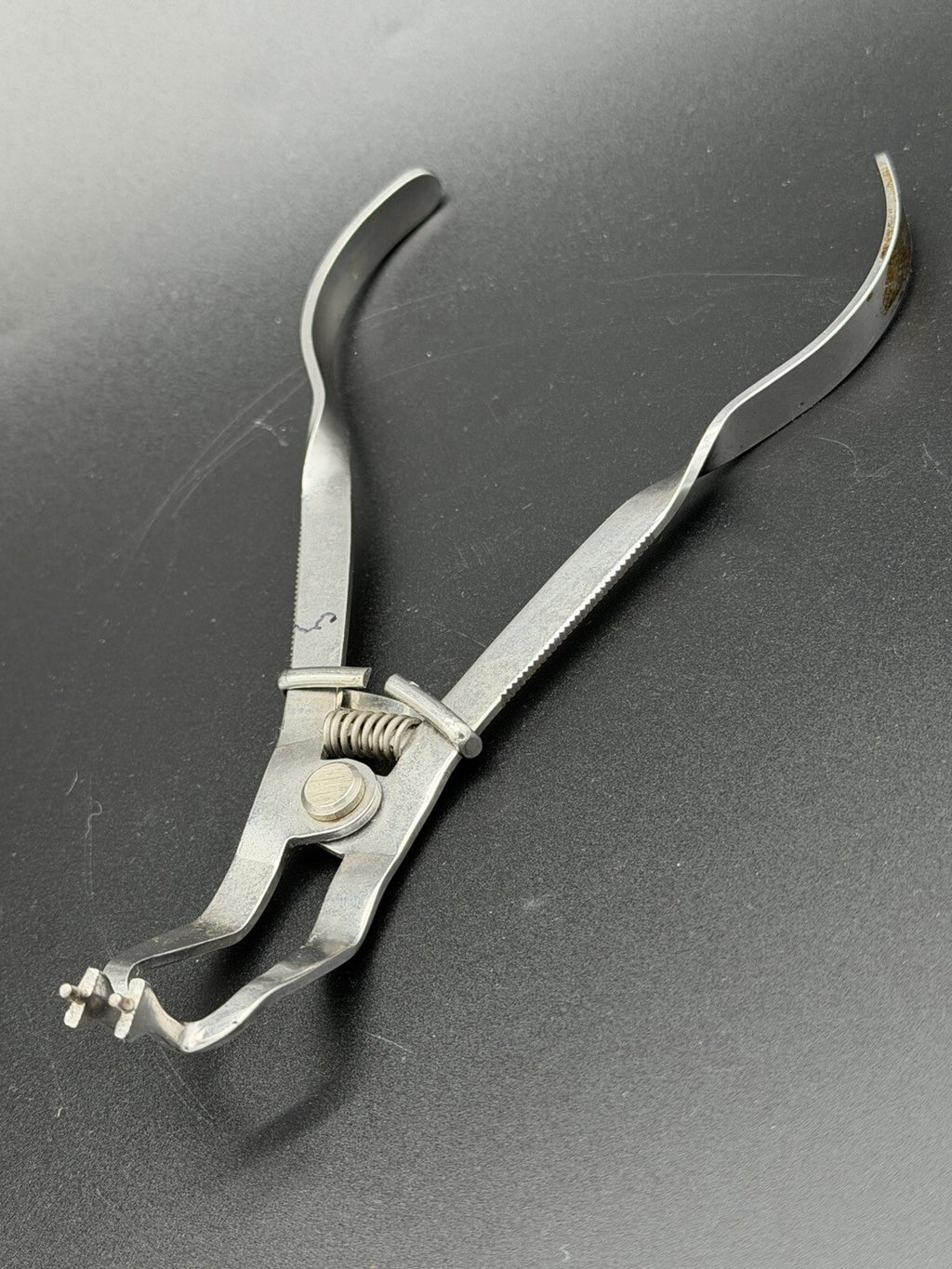 Vintage Ivory Dental Rubber Dam Clamp Forceps Antique Dental Instrument