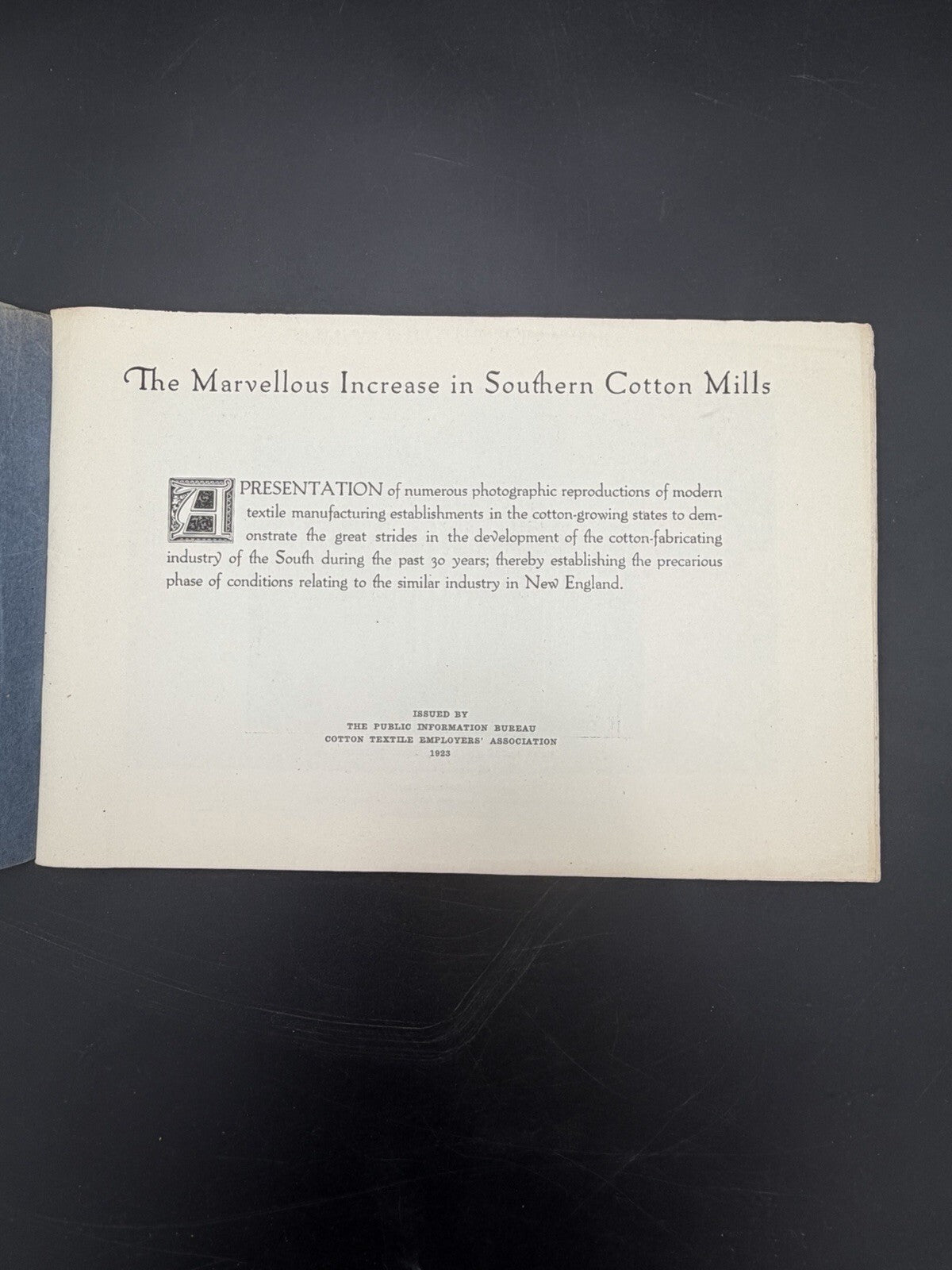 1923 The Marvellous Increase in Southern Cotton Mills - Rare Industrial History