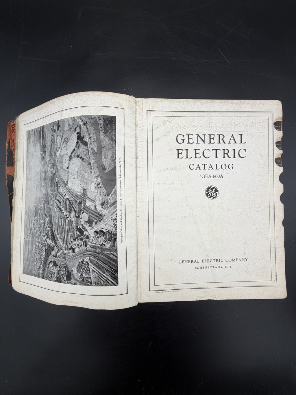 Vintage 1930 GE General Electric Catalog GEA-600A, Electrician 1,146 pages.