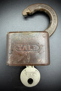 Vintage Antique Yale and Towne Mfg Co Padlock Working Stamford Conn USA Brass Lock