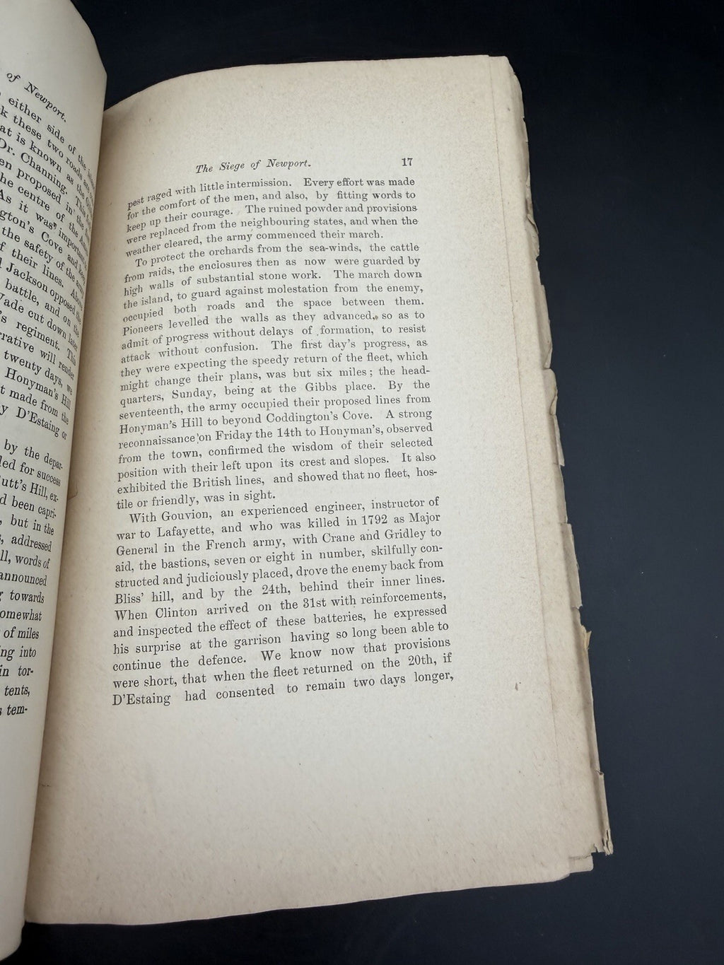 The Siege of Newport August 1778 by Thomas C. Amory Revolutionary War History