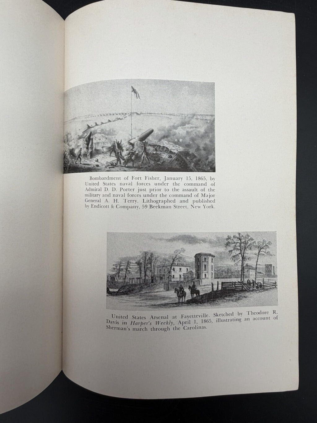 1958 Pictures of the Civil War Period in North Carolina Booklet Foldout Map