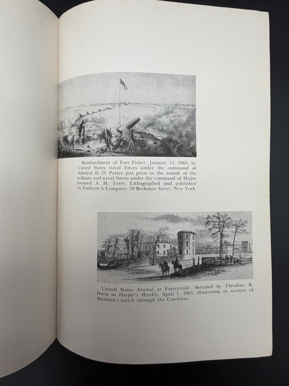 1958 Pictures of the Civil War Period in North Carolina Booklet Foldout Map
