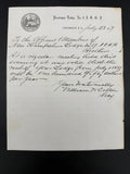 1877 I.O.O.F. Rental Notice - Piscataqua Lodge, Portsmouth, NH Paper Ephemera