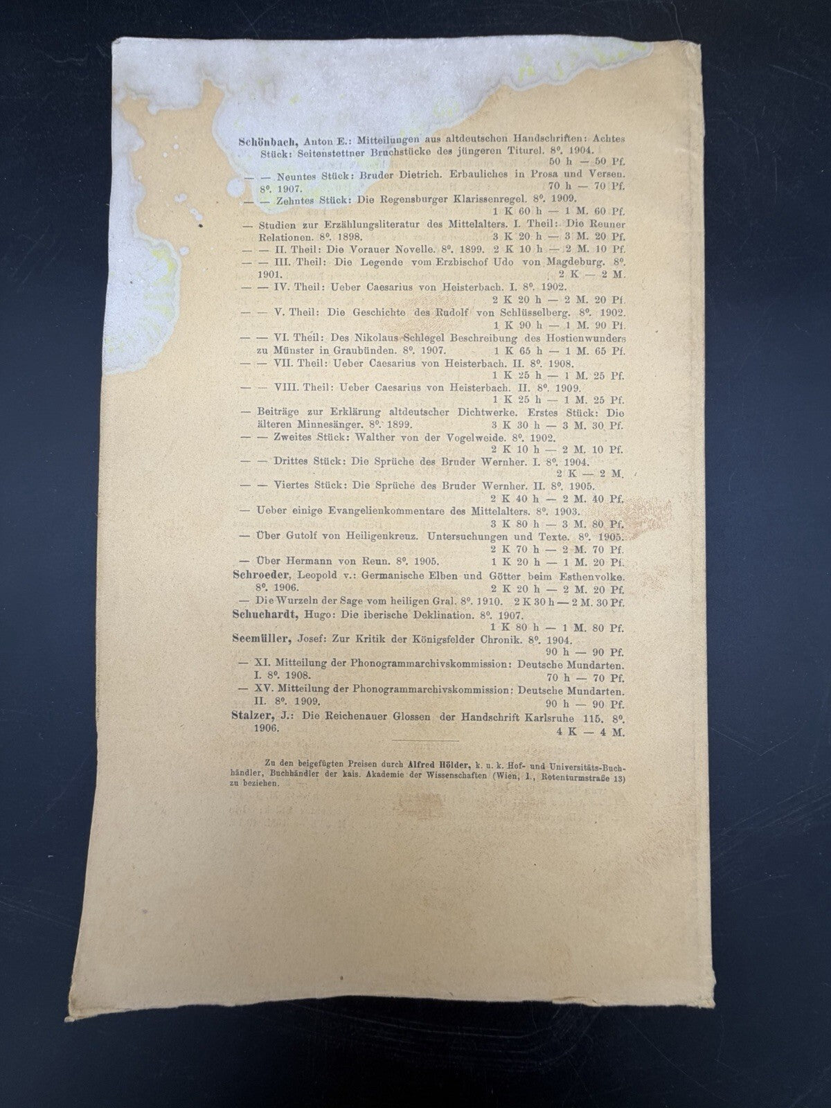 Phonetische Untersuchungen Phonogramm Archiv Wien Linguistics Brochure 1911