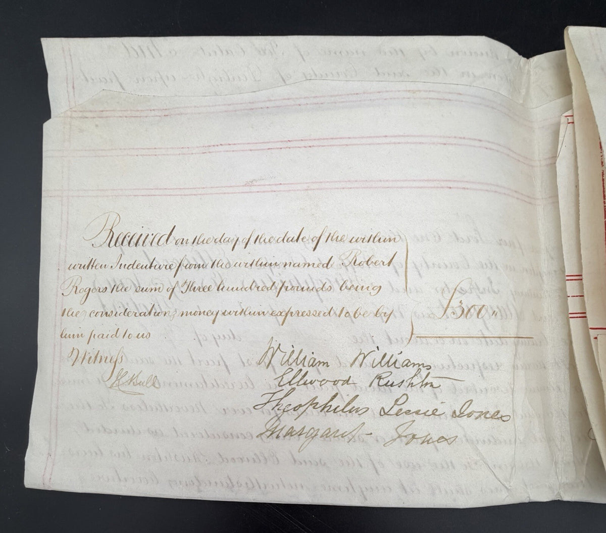 1871 Antique Vellum Mortgage Deed: Flintshire & Denbighshire, Wales (Signed)