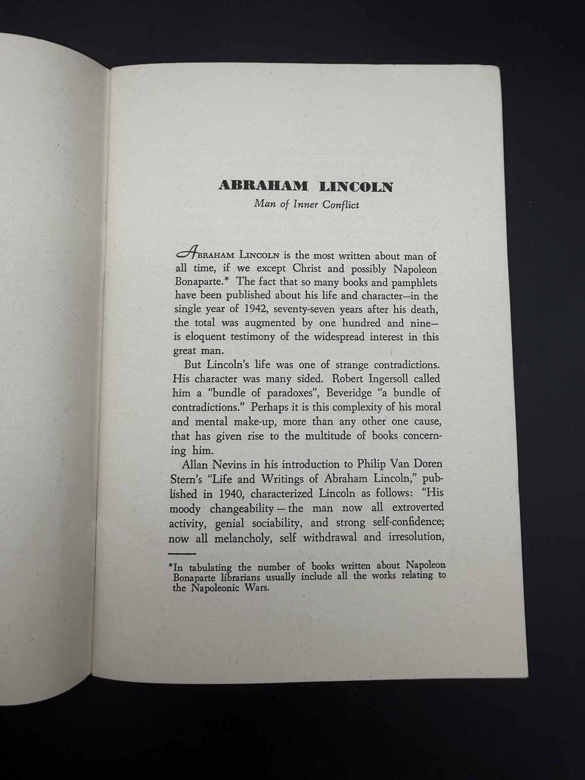 1944 Abraham Lincoln: Man of Inner Conflict - Signed Limited Edition, #/250