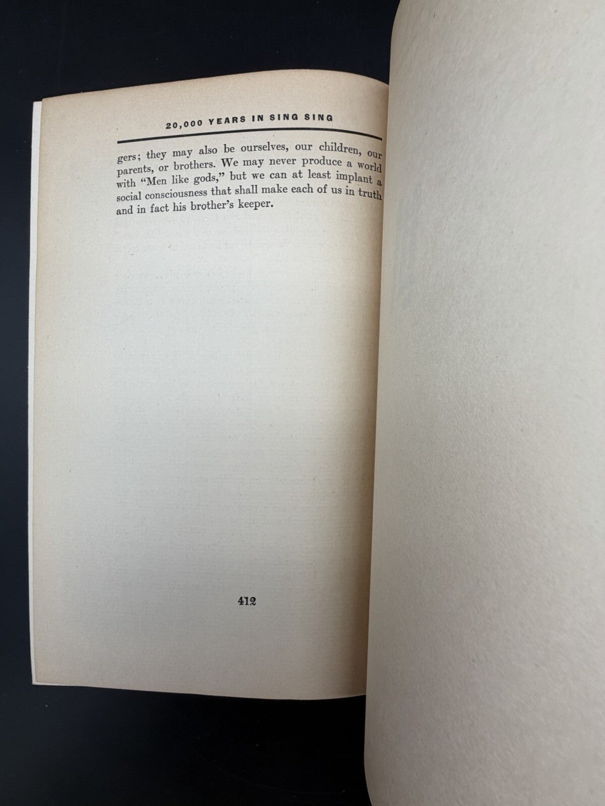 Twenty Thousand Years In Sing Sing by Lewis E. Lawes (Hardcover, 1st Ed., 1932)
