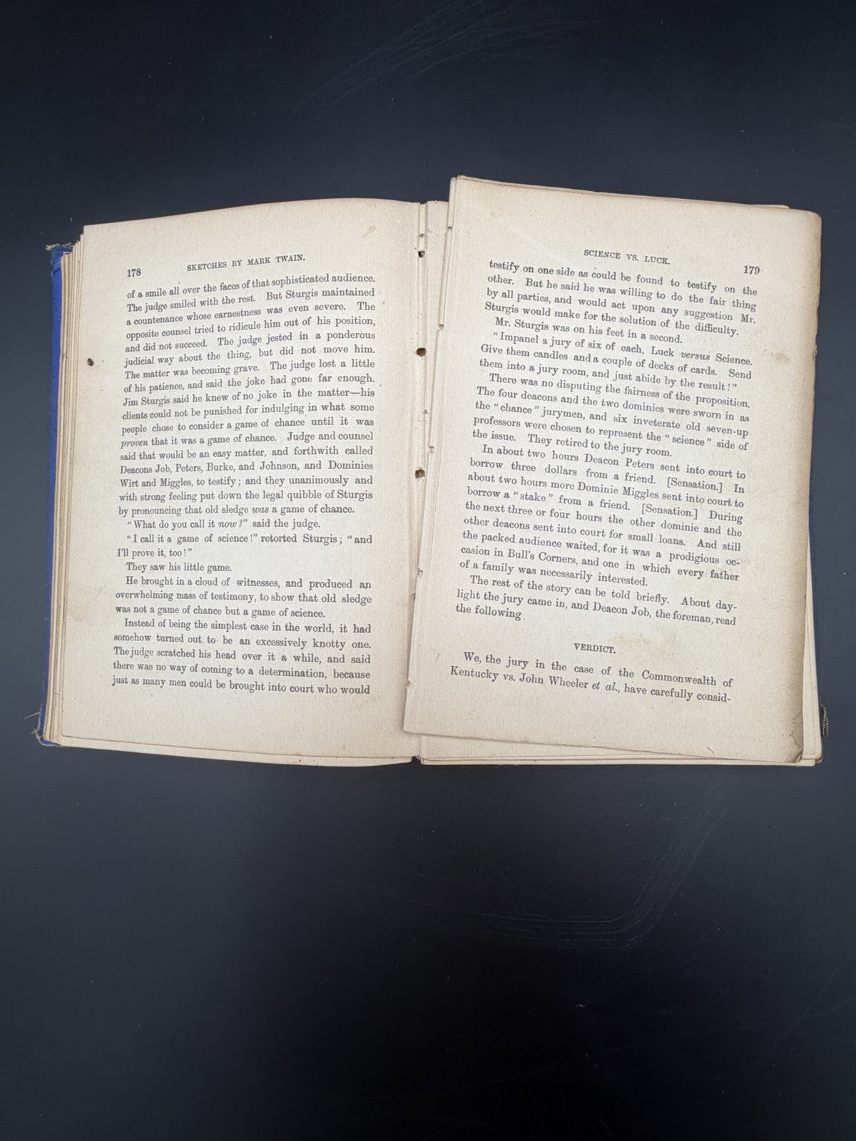 Antique 1879 Sketches By Mark Twain First Published In Complete Form Edition