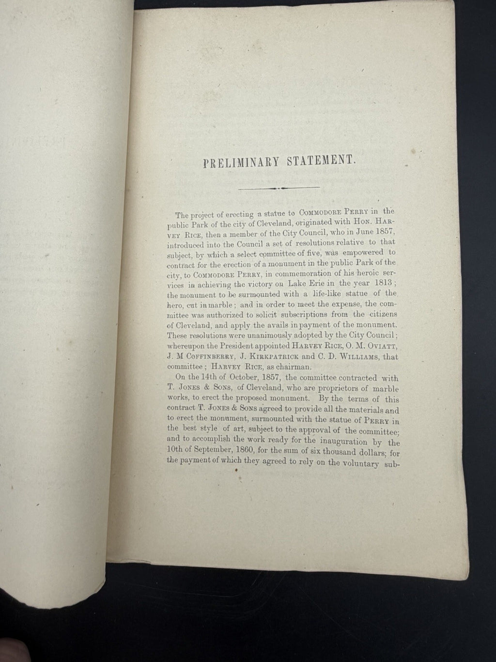 1861 Inauguration Perry Statue Cleveland Ohio Battle Lake Erie History Booklet