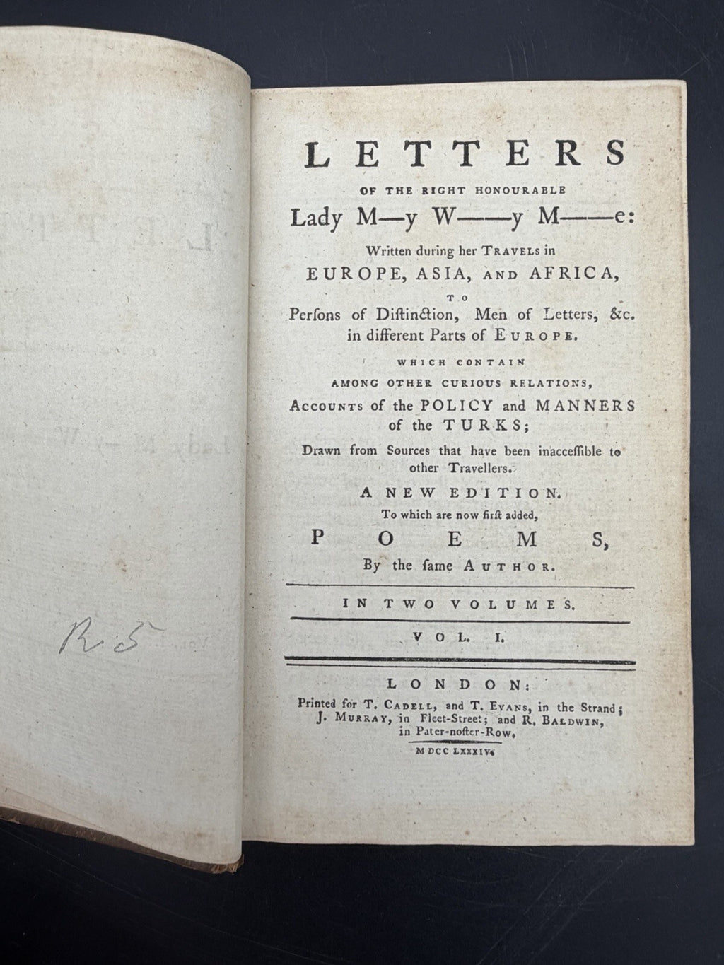 1784 Letters of Lady Mary Wortley Montagu 2 Vol Set Travel Poetry 18th Century