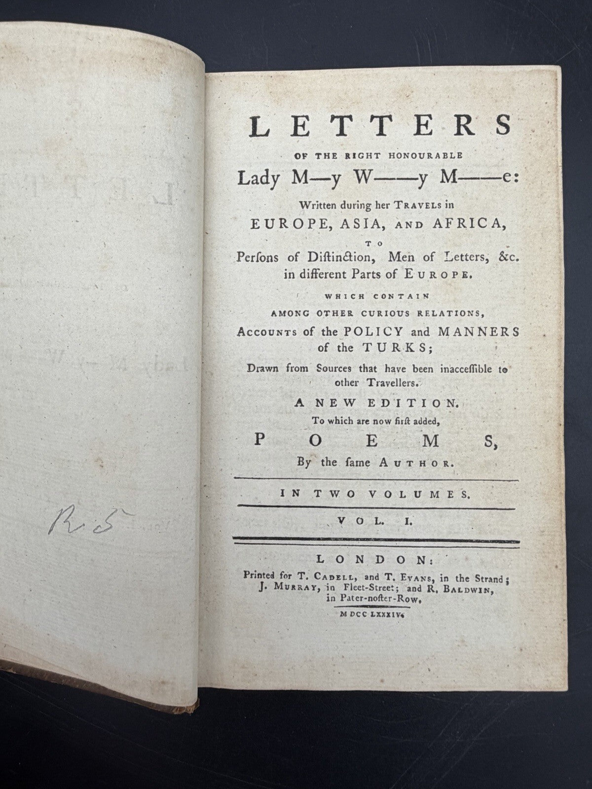 1784 Letters of Lady Mary Wortley Montagu 2 Vol Set Travel Poetry 18th Century