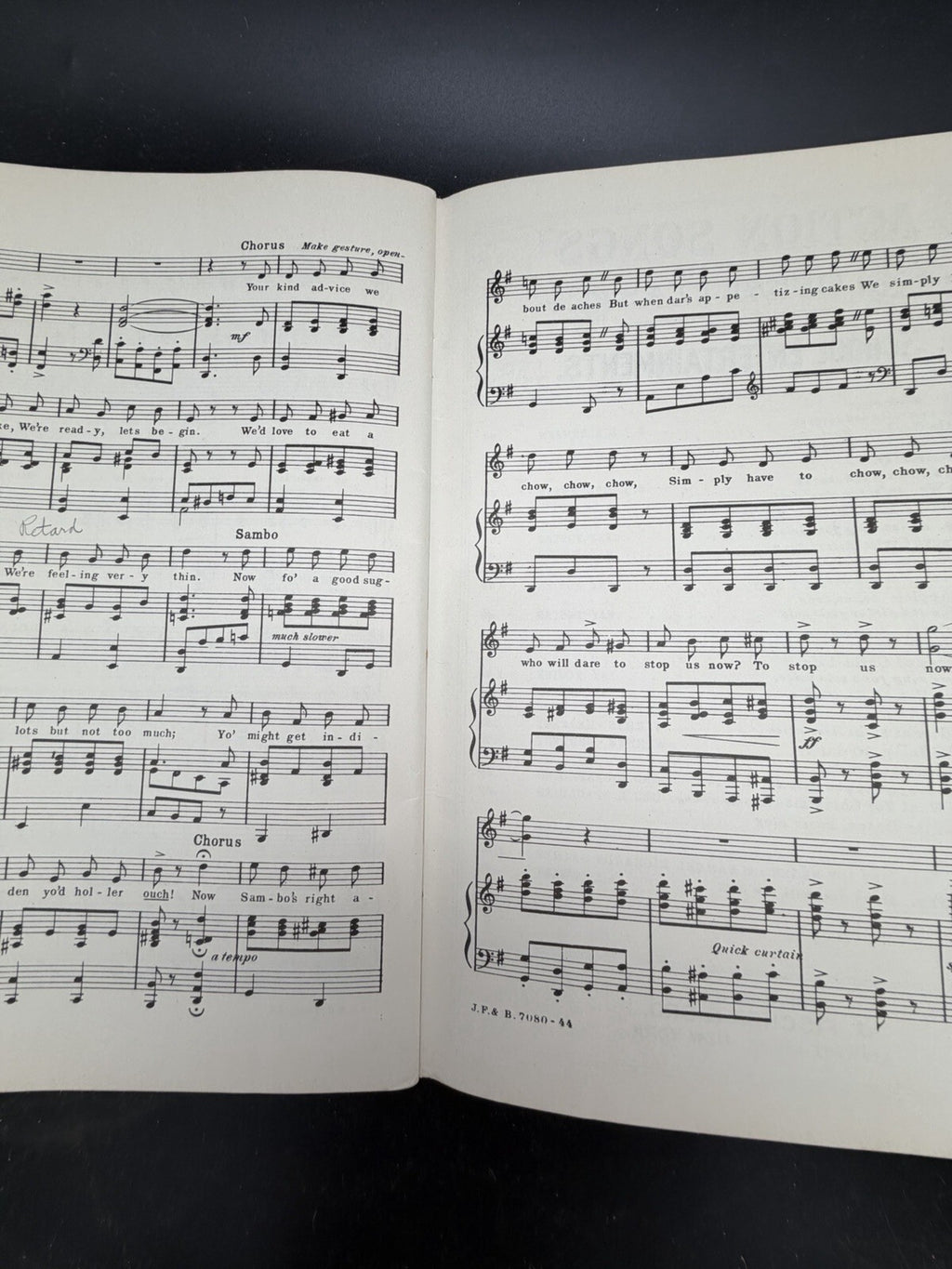 Vintage 1936 Little Black Sambo Operetta Children Sheet Music Book Henry P Cross