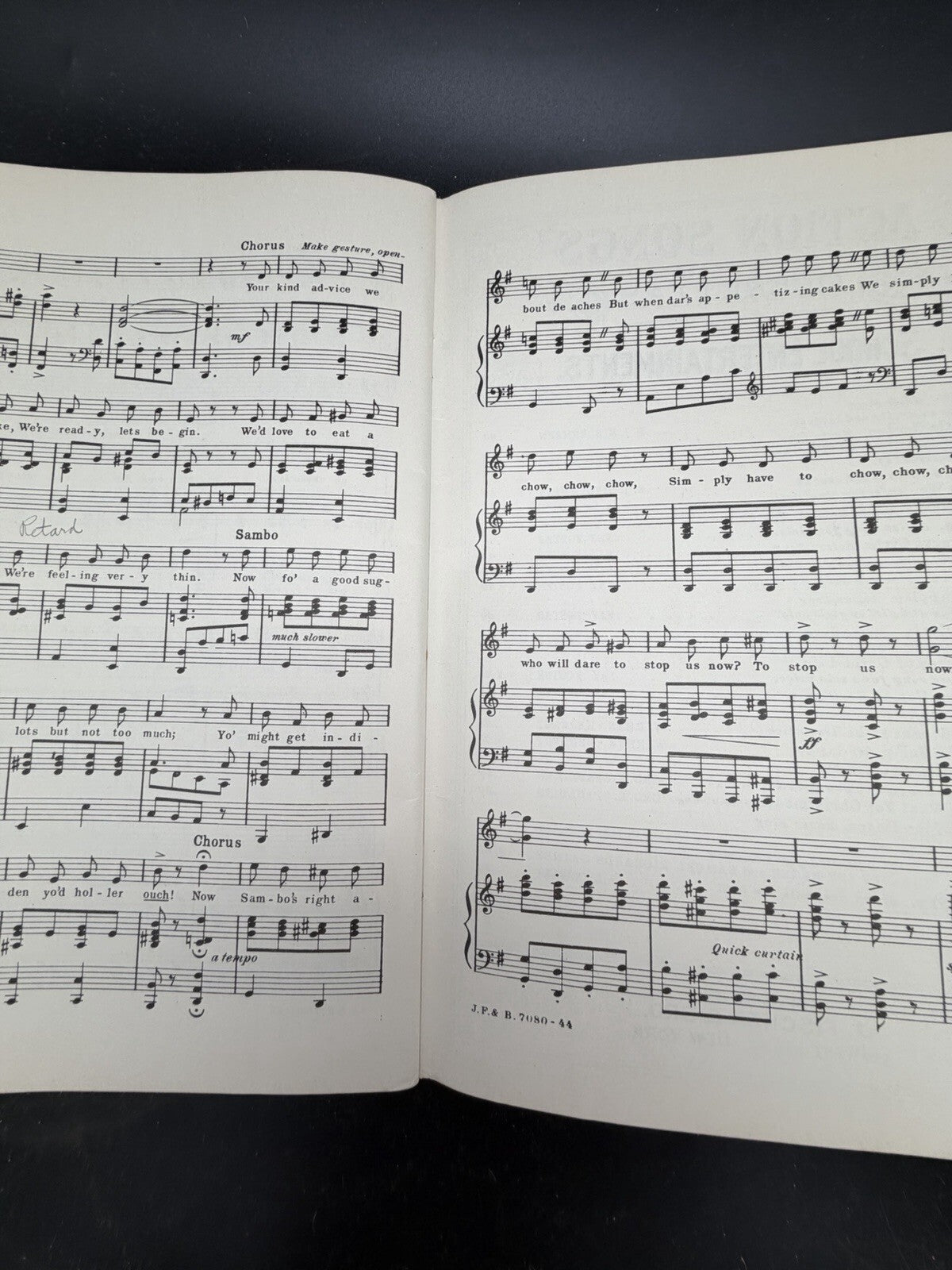 Vintage 1936 Little Black Sambo Operetta Children Sheet Music Book Henry P Cross