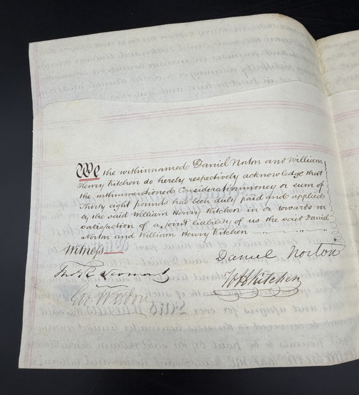 1853 Antique Vellum Land Deed: Hillingdon, Middlesex - Hand-Drawn Map (Signed)