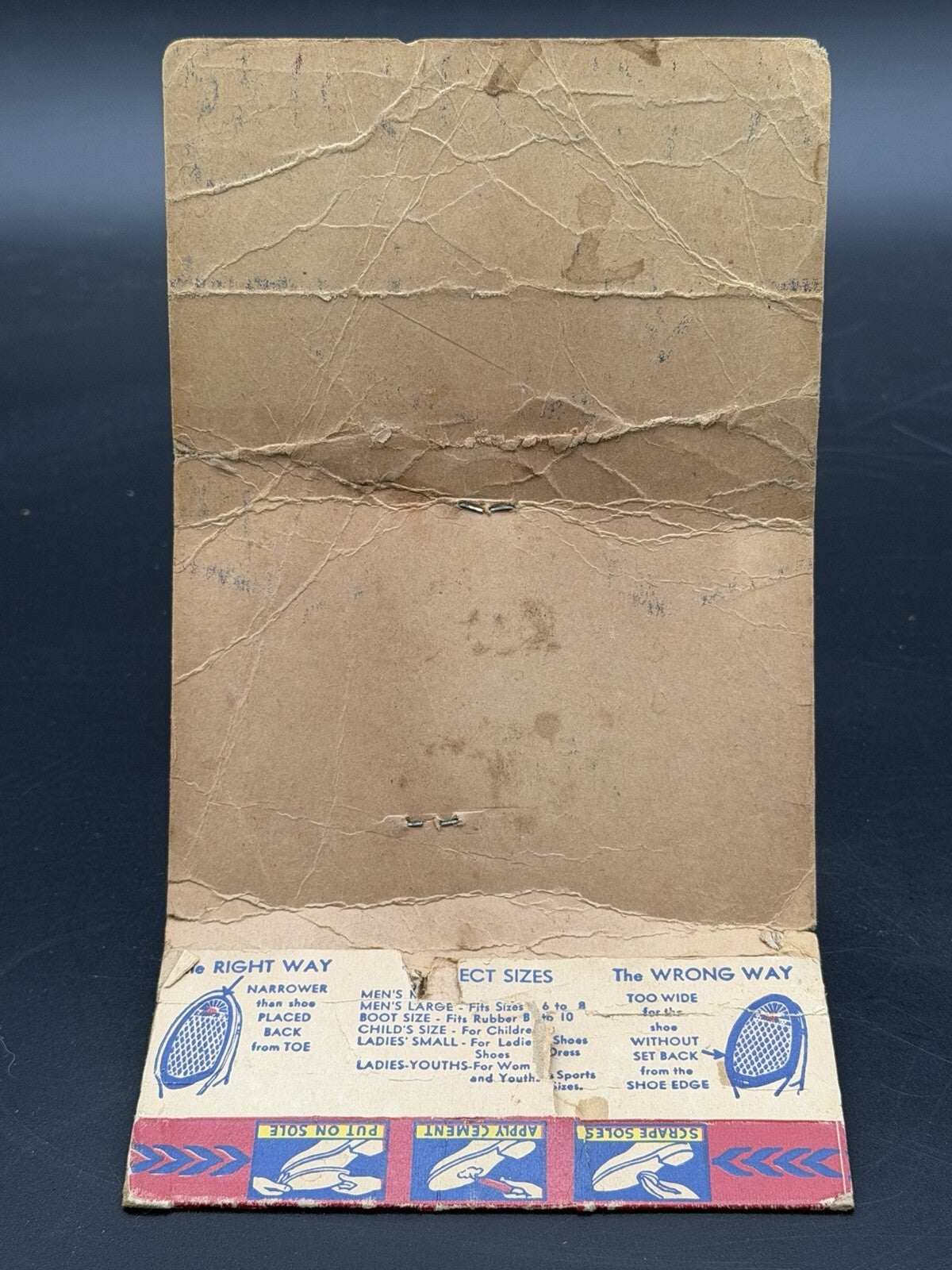 Vintage Stick-On Soles Diamond Brand Shoe Repair Kit Display Card Advertisement