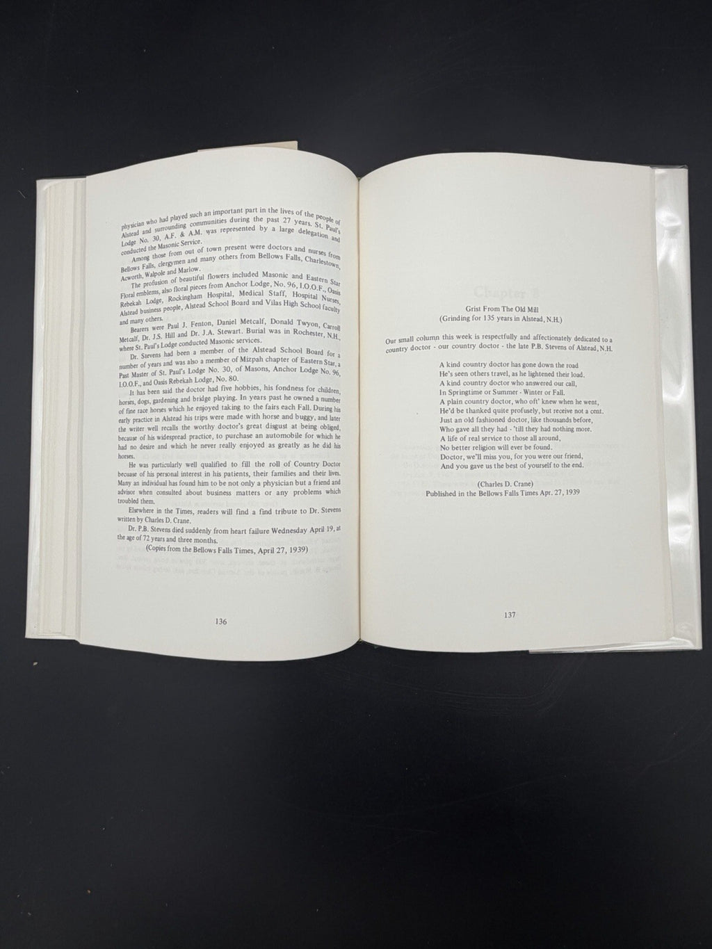 Signed 1974 Early History of Medicine in Sullivan County NH Carl M. Stearns MD