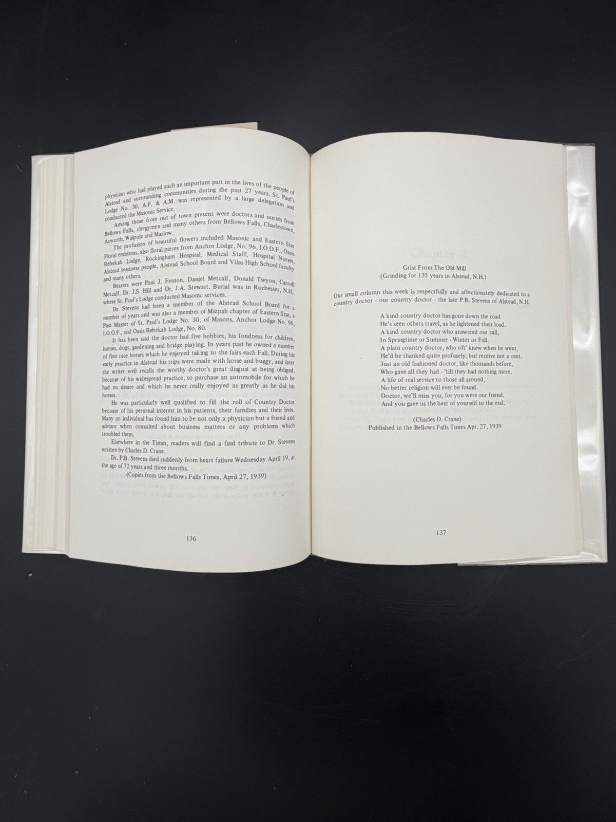 Signed 1974 Early History of Medicine in Sullivan County NH Carl M. Stearns MD