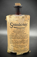 Antique Guiatonic William R Warner Co Medicine Bottle w Original Label