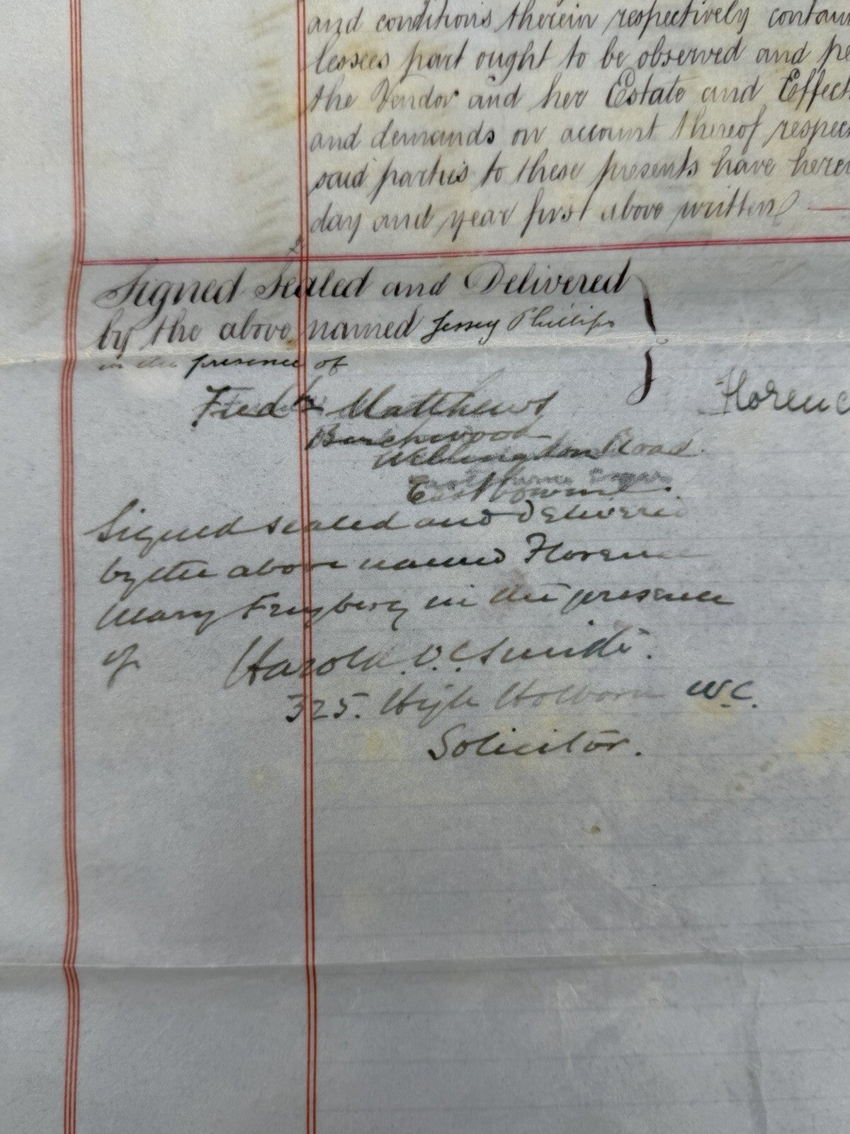1904 Antique Deed: Kensington, London Property Assignment (Phillips/Freyberg)