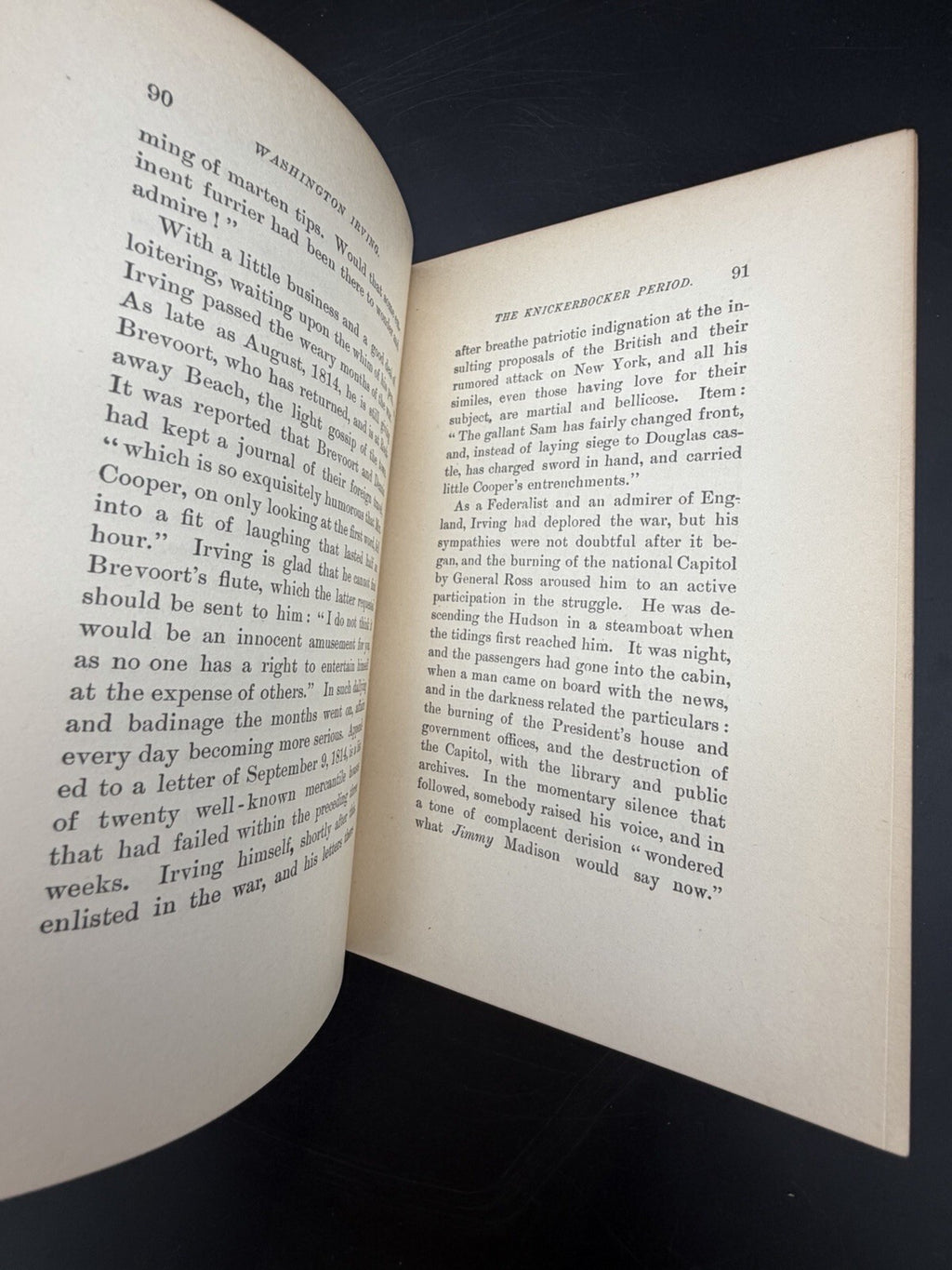 Antique Book 1891 Washington Irving Biography Charles Dudley Warner Inscribed Bookplate
