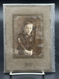 Antique Portrait Young Boy in Sailor Suit Hopkins Studio Bangor, ME Cabinet Card