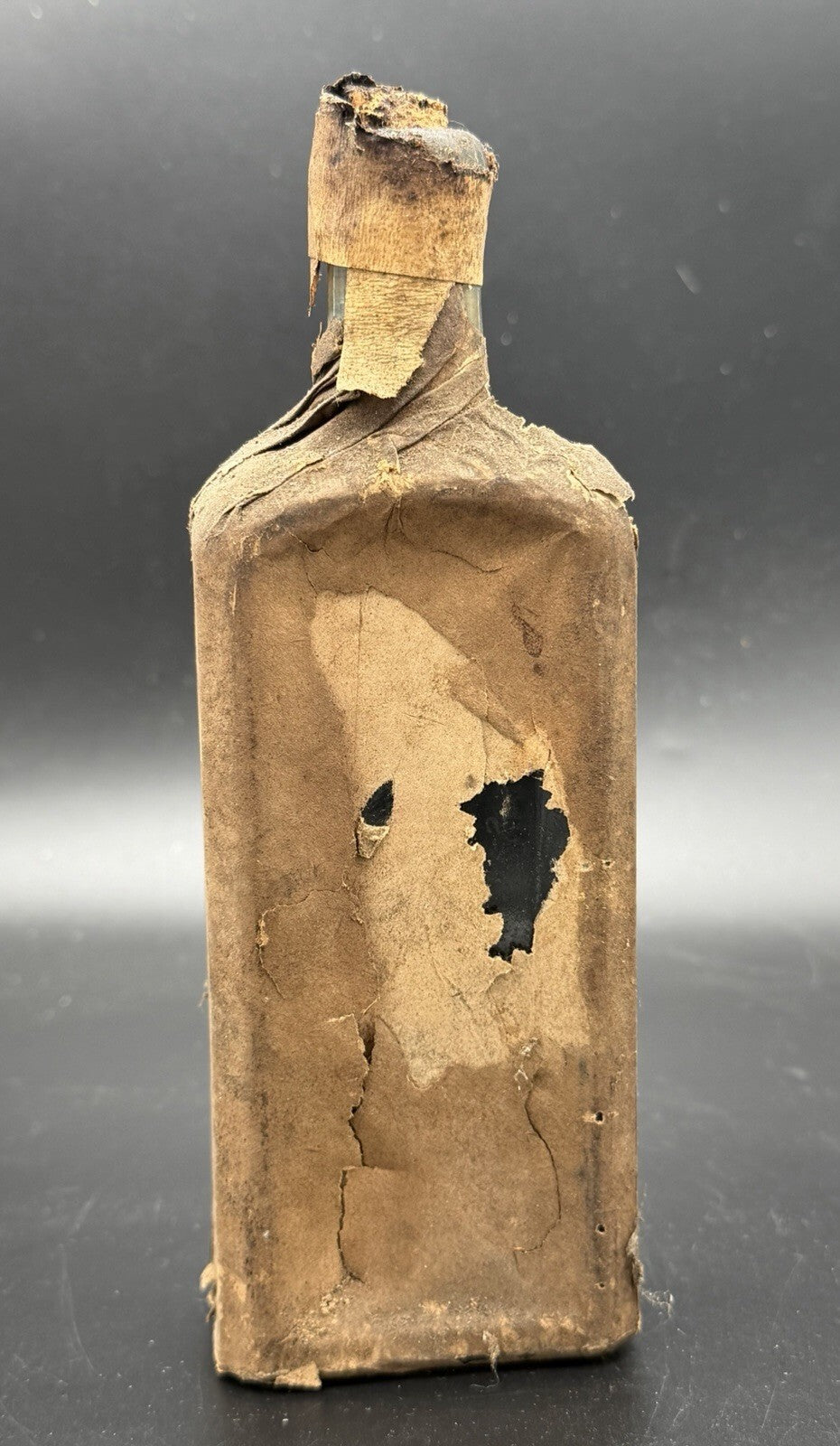 Vintage Wrapper Bottle Antique Medicine Container Wrapped Paper Label Raw Patina
