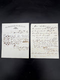 1877 I.O.O.F. Fraternal Correspondence - Funeral Arrangements South Berwick ME