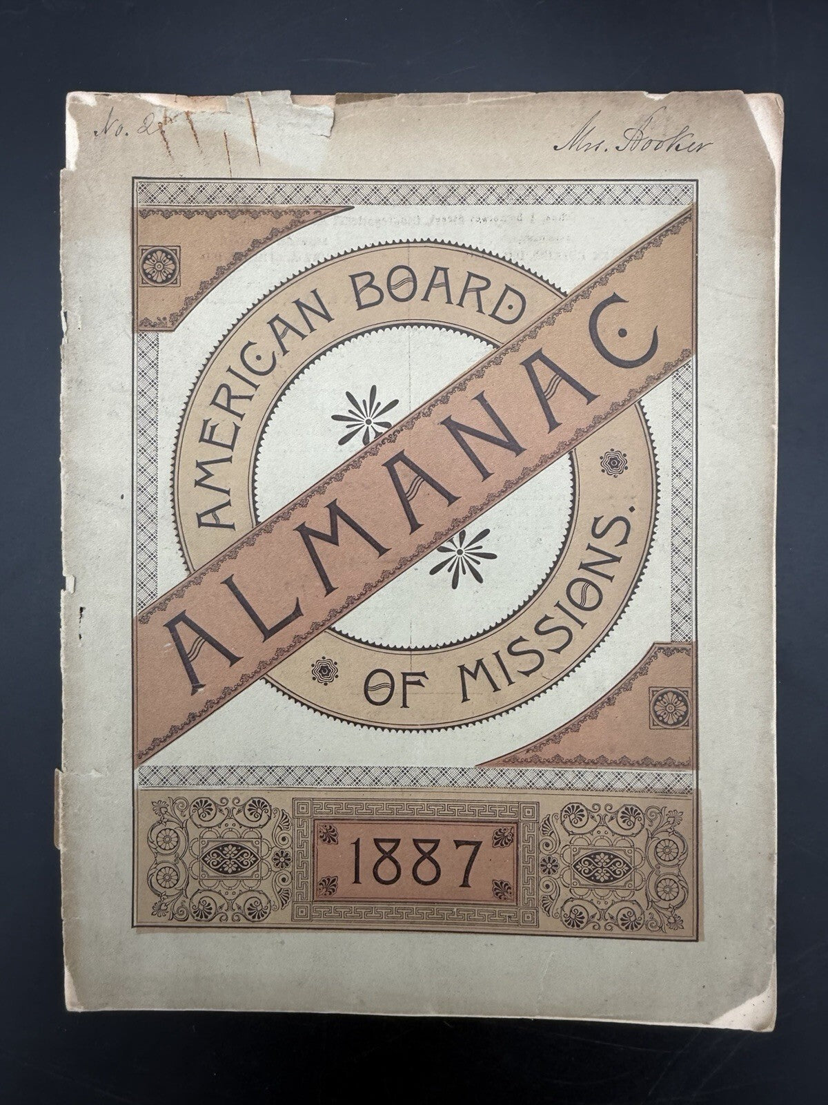 1887 American Board Almanac of Missions Foreign Missionary Maps