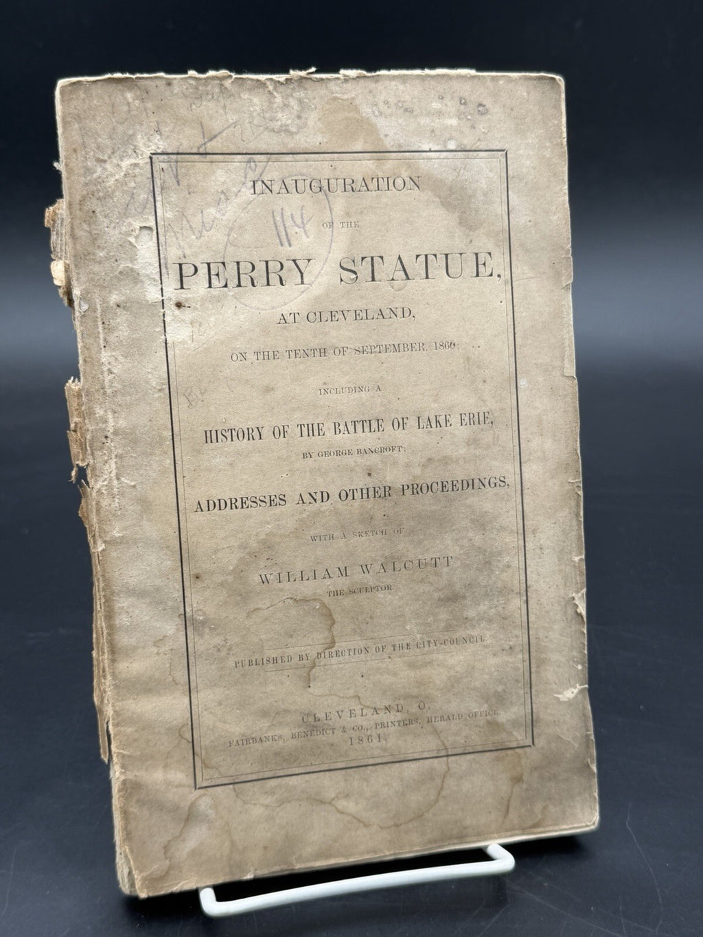1861 Inauguration Perry Statue Cleveland Ohio Battle Lake Erie History Booklet