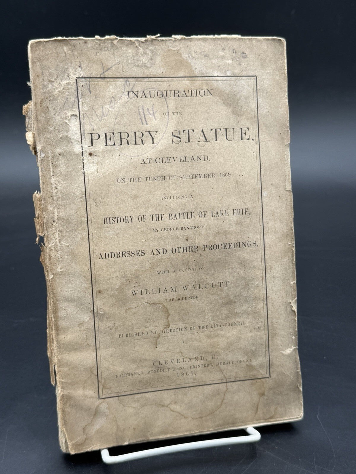 1861 Inauguration Perry Statue Cleveland Ohio Battle Lake Erie History Booklet