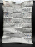 Vintage 1940 State of Nevada Folding Map Large 30x22 Highways County Line