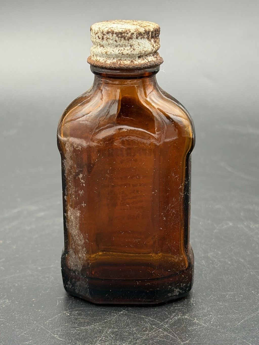 Vintage Whelco Spirit Of Peppermint Amber Glass Bottle 1 Oz Paper Label