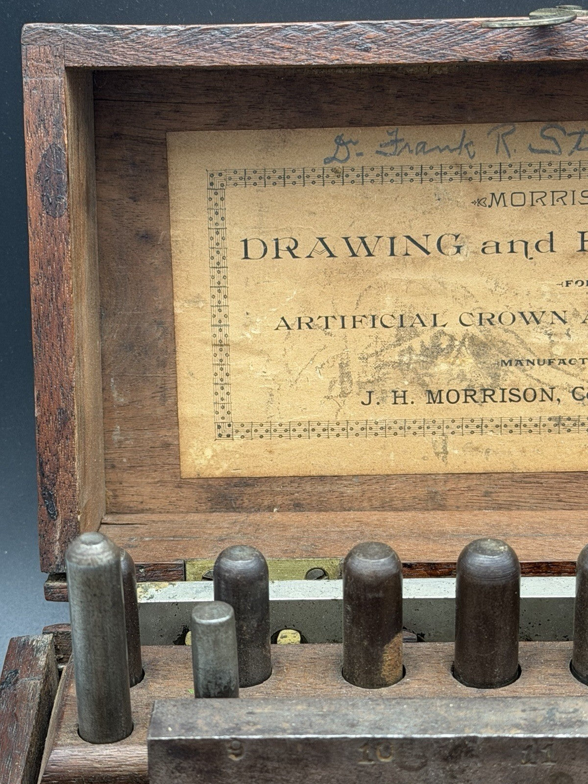 Antique J.H. Morrison Drawing & Forming Dies Set Crown & Bridge Work Box