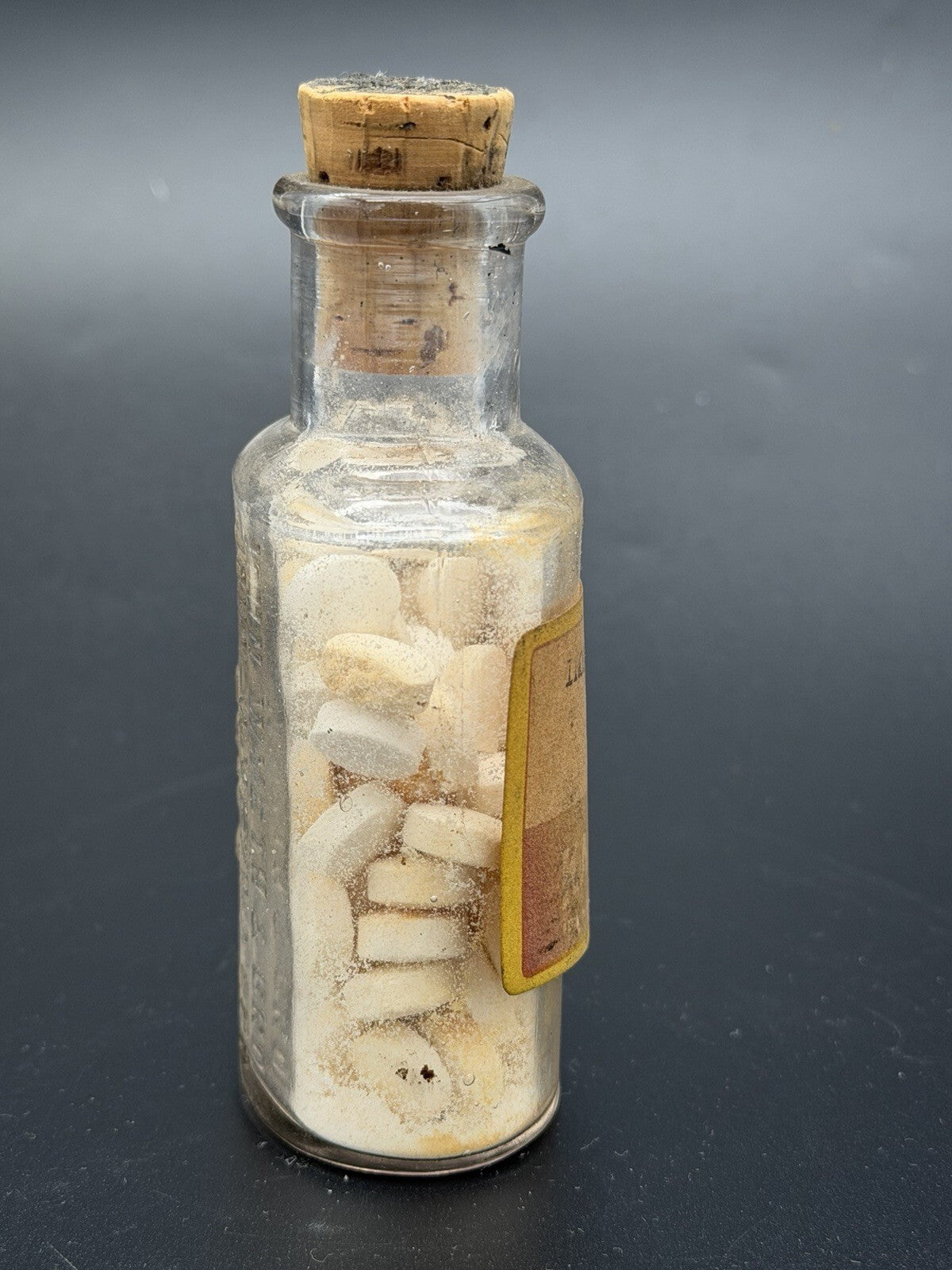 Antique John Wyeth & Bro Pharmacy Medicine Bottle Iron Arsenate Merck  & Label