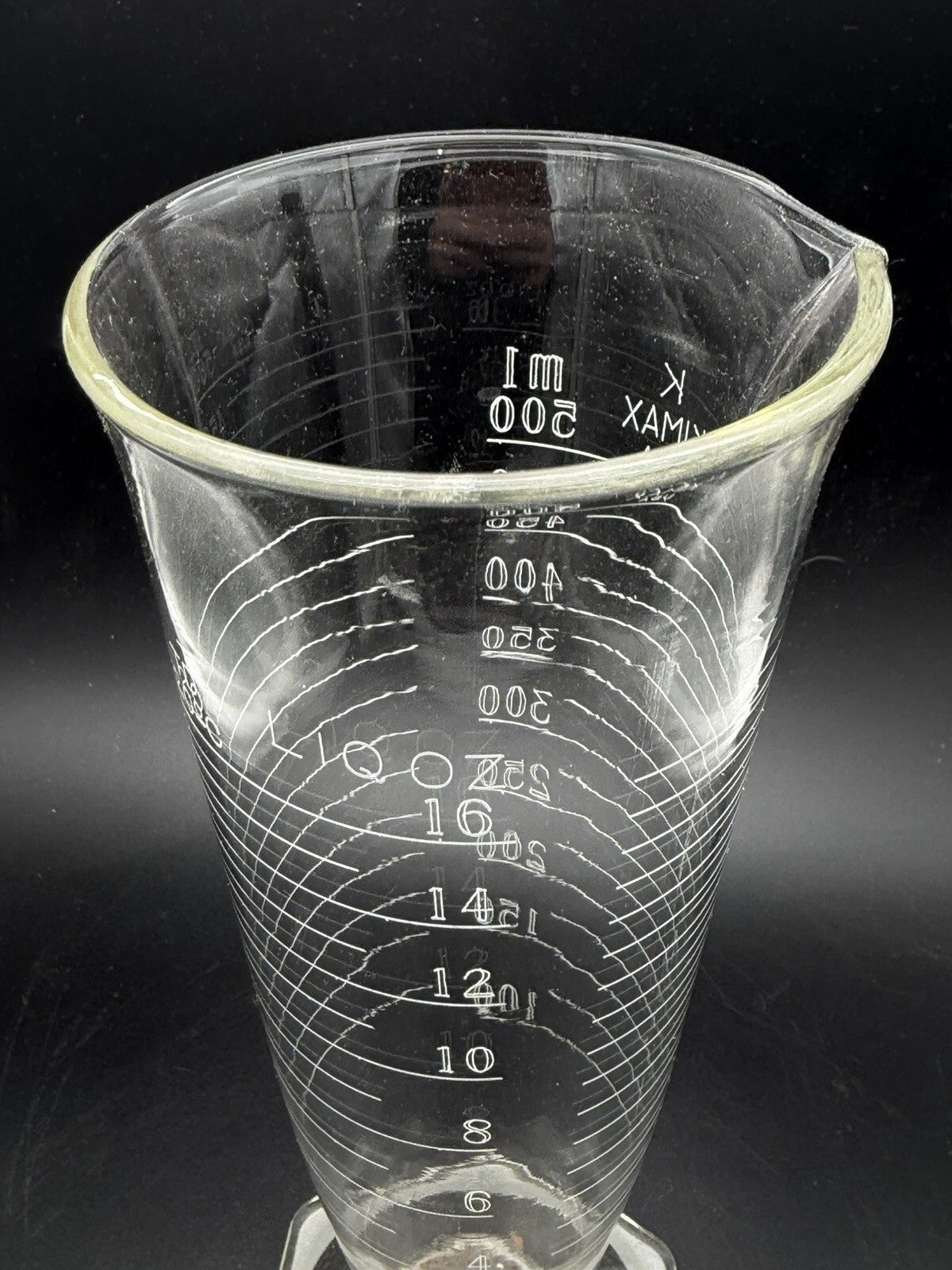 Vintage Kimax USA 500 mL / 16 oz Conical Glass Pharmaceutical Laboratory