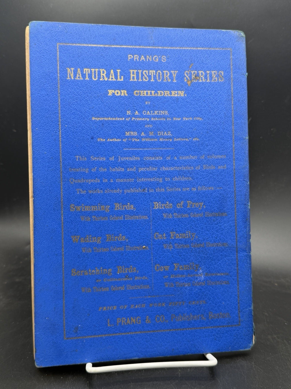 1878 Prang's Natural History Series Children Birds Of Prey Antique Color Book⁠