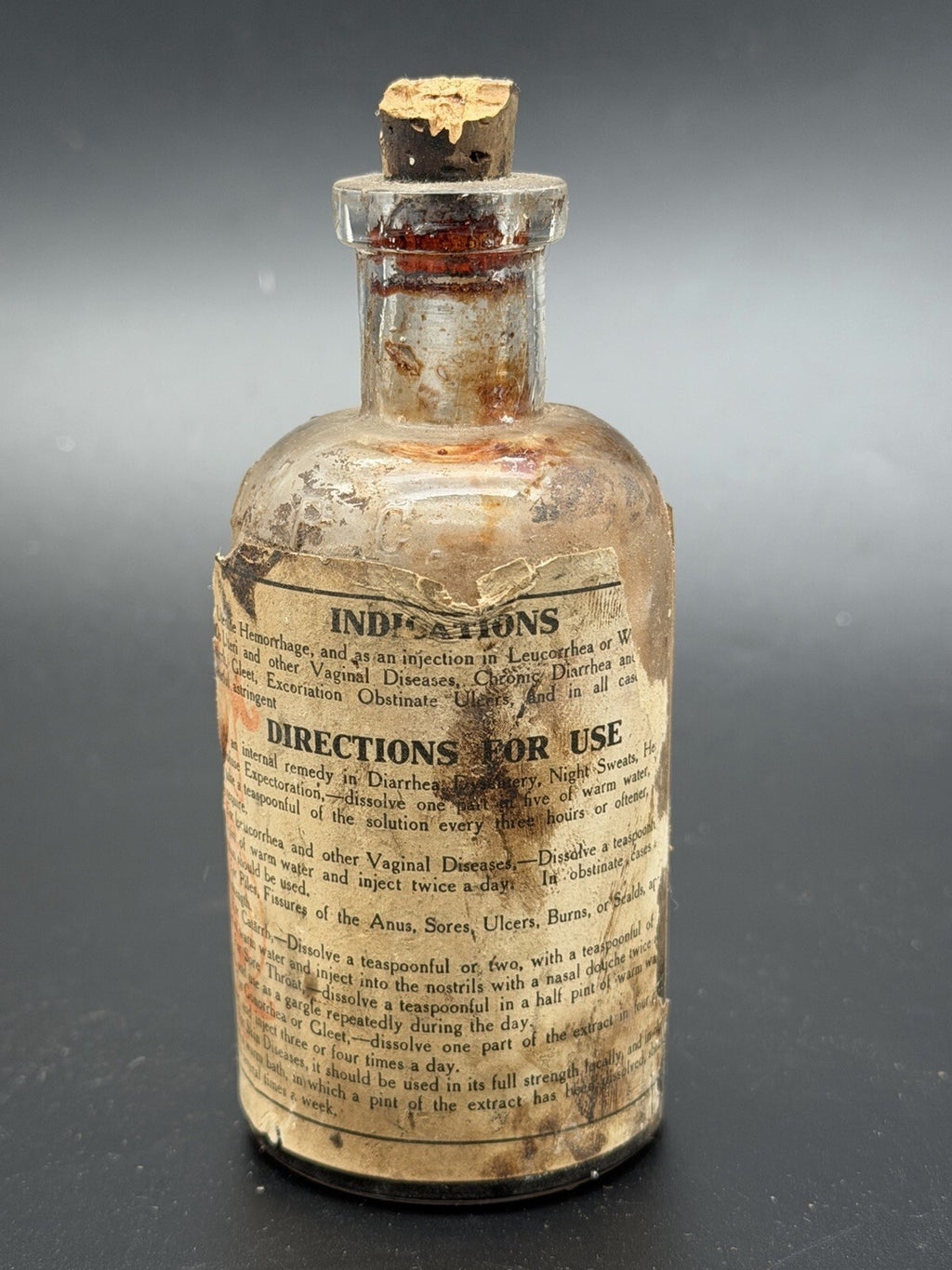 Antique 1900s Dark Pinus Rio Chemical Co New York Quack Medicine Bottle & Label