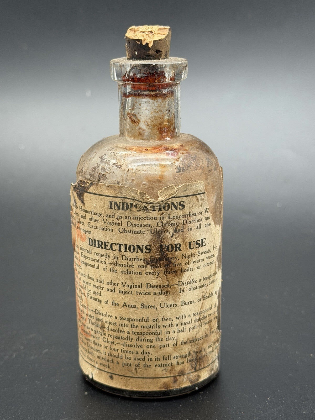 Antique 1900s Dark Pinus Rio Chemical Co New York Quack Medicine Bottle & Label