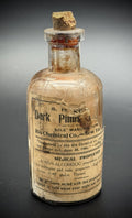 Antique 1900s Dark Pinus Rio Chemical Co New York Quack Medicine Bottle & Label