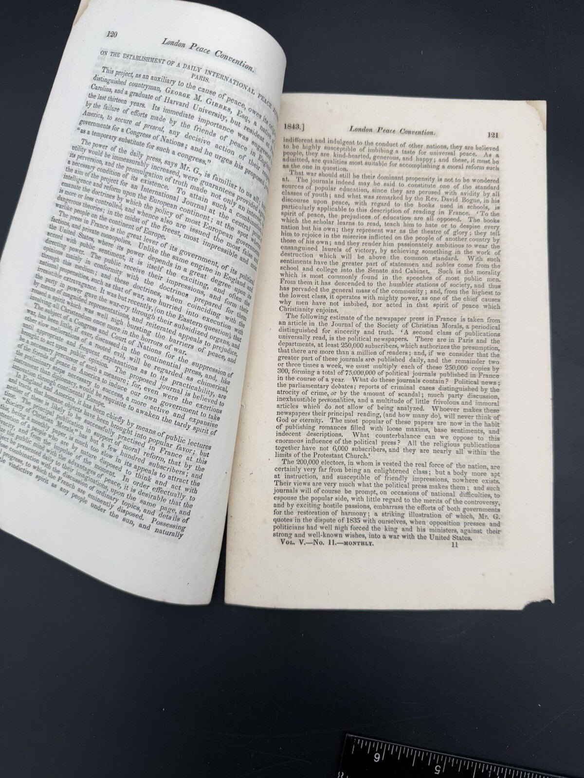 1843 Advocate of Peace London Peace Convention Report Antique Ephemera Political
