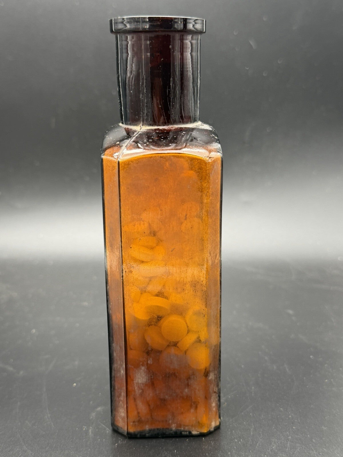 Antique Schieffelin and Co. Acetanilide Amber Glass Bottle w Label Quack Medicine