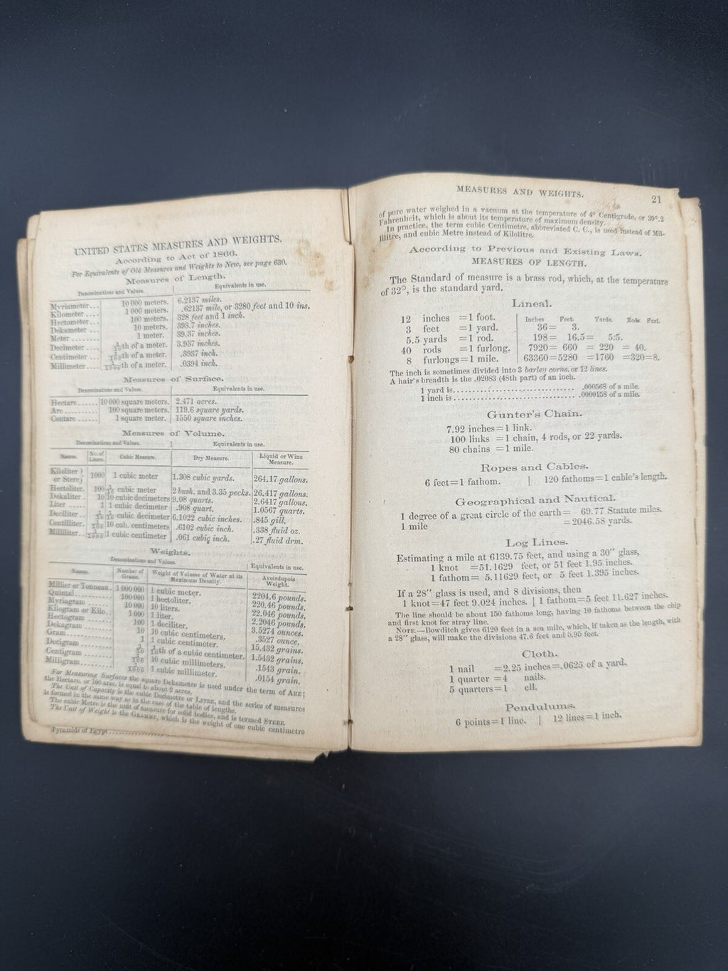 Antique Book 1867 Haswell Engineers & Mechanics Pocket-Book Cornelius Vanderbilt