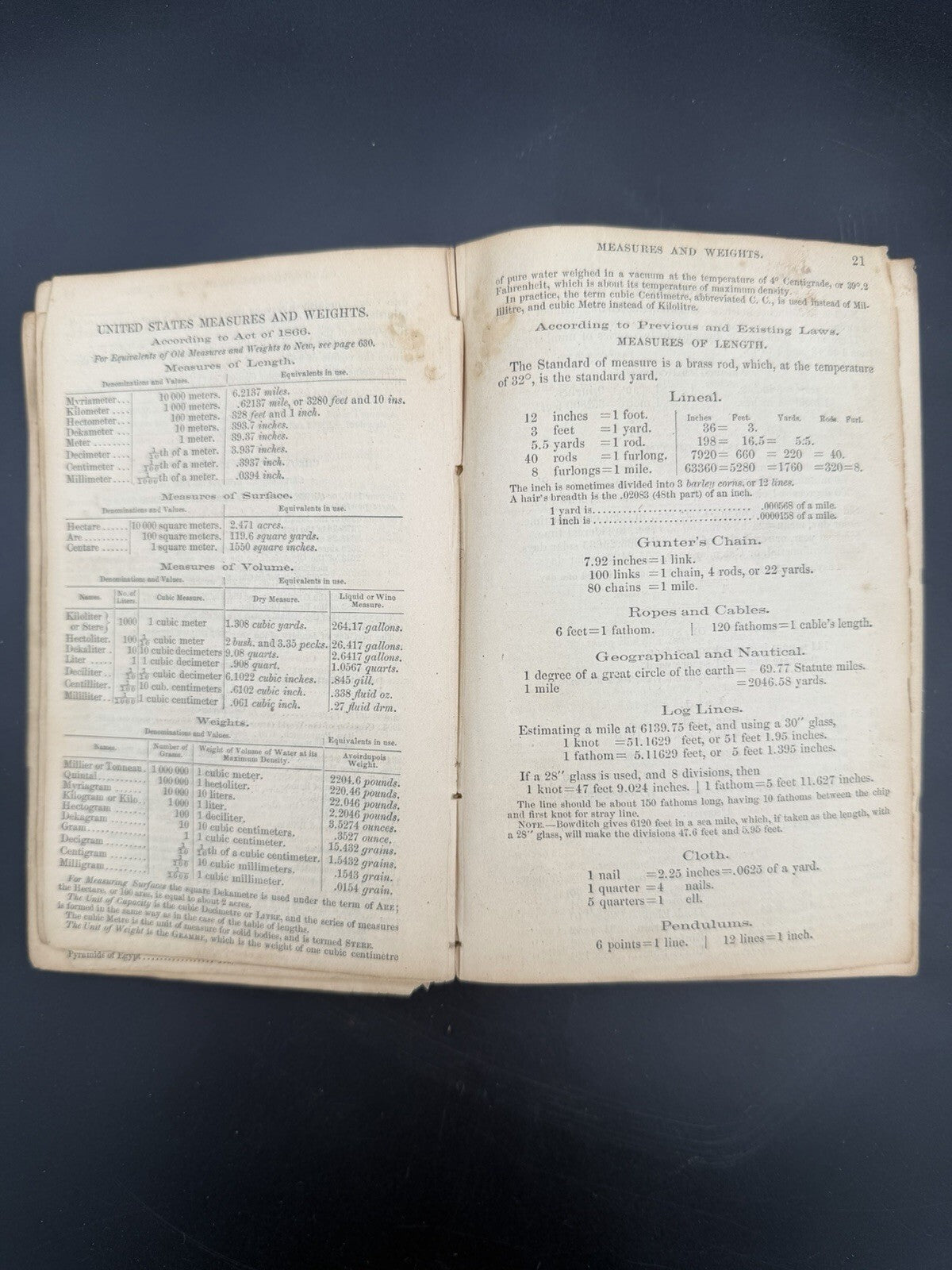 Antique Book 1867 Haswell Engineers & Mechanics Pocket-Book Cornelius Vanderbilt