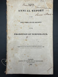 1832 Third Annual Report NY State Temperance Society Albany NY Disbound Pamphlet