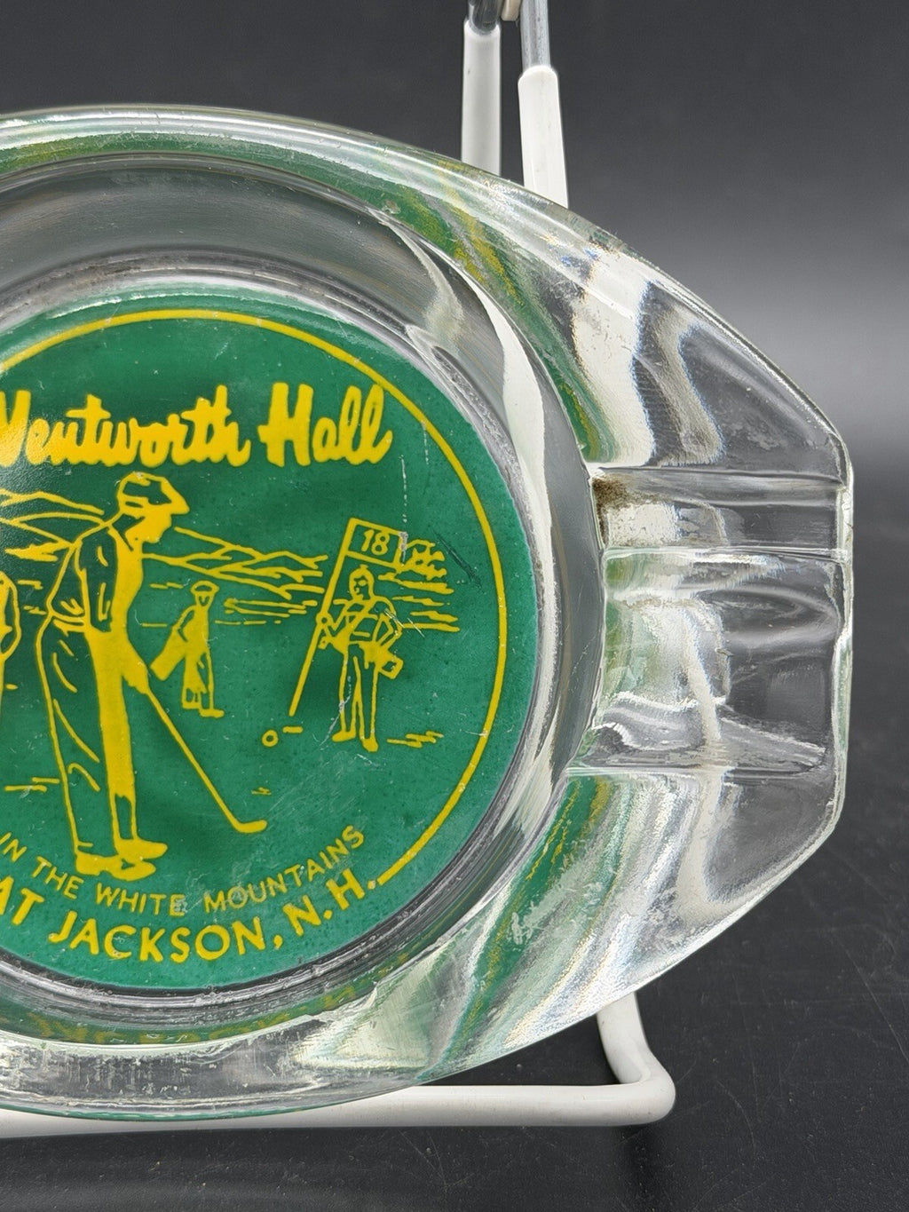Vintage Wentworth Hall Jackson NH White Mountains Golf Souvenir Ash Tray Ashtray