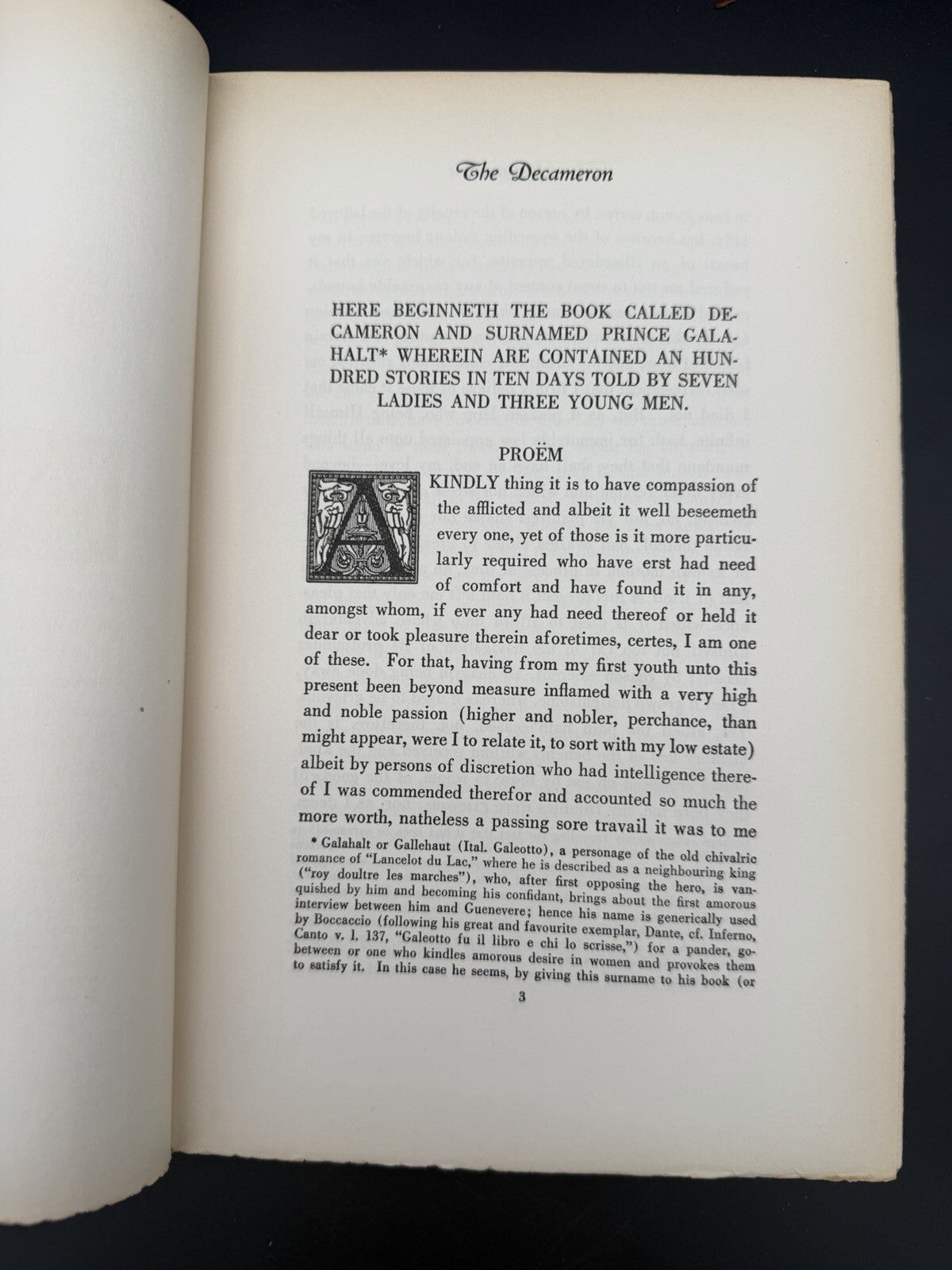 The Decameron, Boccaccio, Vol 1, 1928, J.P. Horn, AS-IS for Restoration